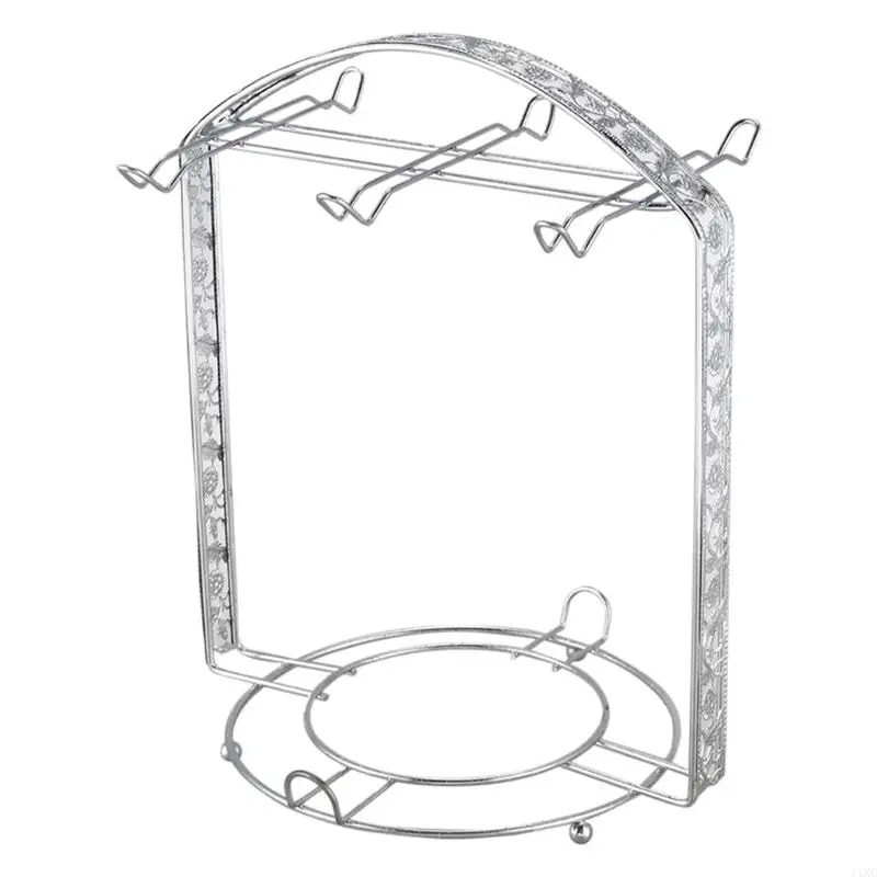 Home Metal Cup Holder Mug Drying Rack Countertop Teacup Storage Rack for Kitchen Counter & Tea Party