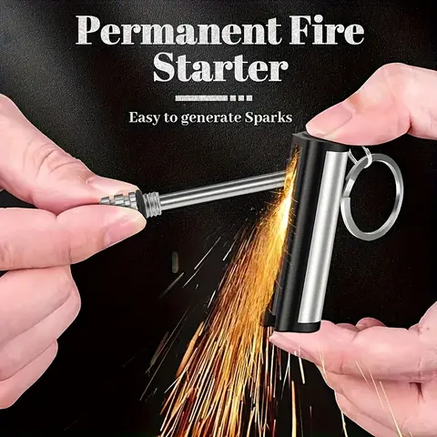 1-50pack Match Lighter, Flint Metal Match Lighter, Outdoor Camping Portable Emergency Survival Lighter, Can Light 10,000 Times