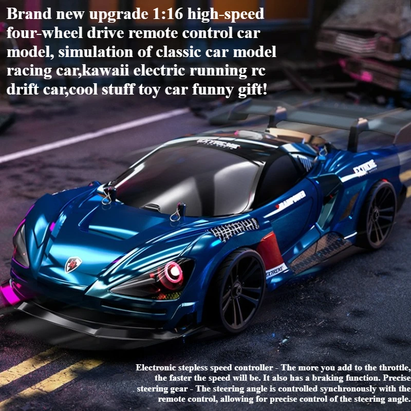 Cool Stuff Toy Car Funny Gift-Kawaii Remote Control Car Model,1:16 Full Scale High-speed 4WD Rc Cars,Monster Truck,Toys for Kids