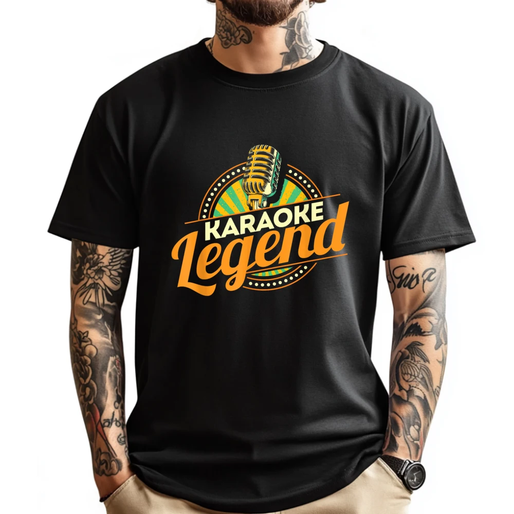 

Karaoke Legend Karaoke Party Music Musician Singer Plain T Shirts Wholesale Oversized T Shirt Tops T Shirt