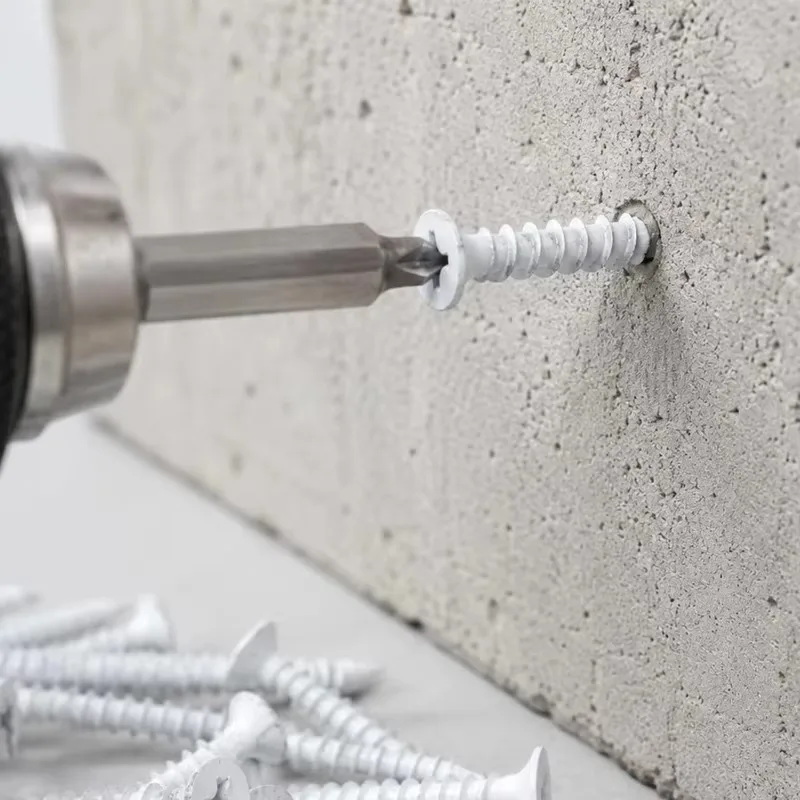 50pcs Self-tapping Screw Phillips Flat Head Thread Countersunk Screws Woodworking Furniture Repair Fasteners Brick Cement Screws