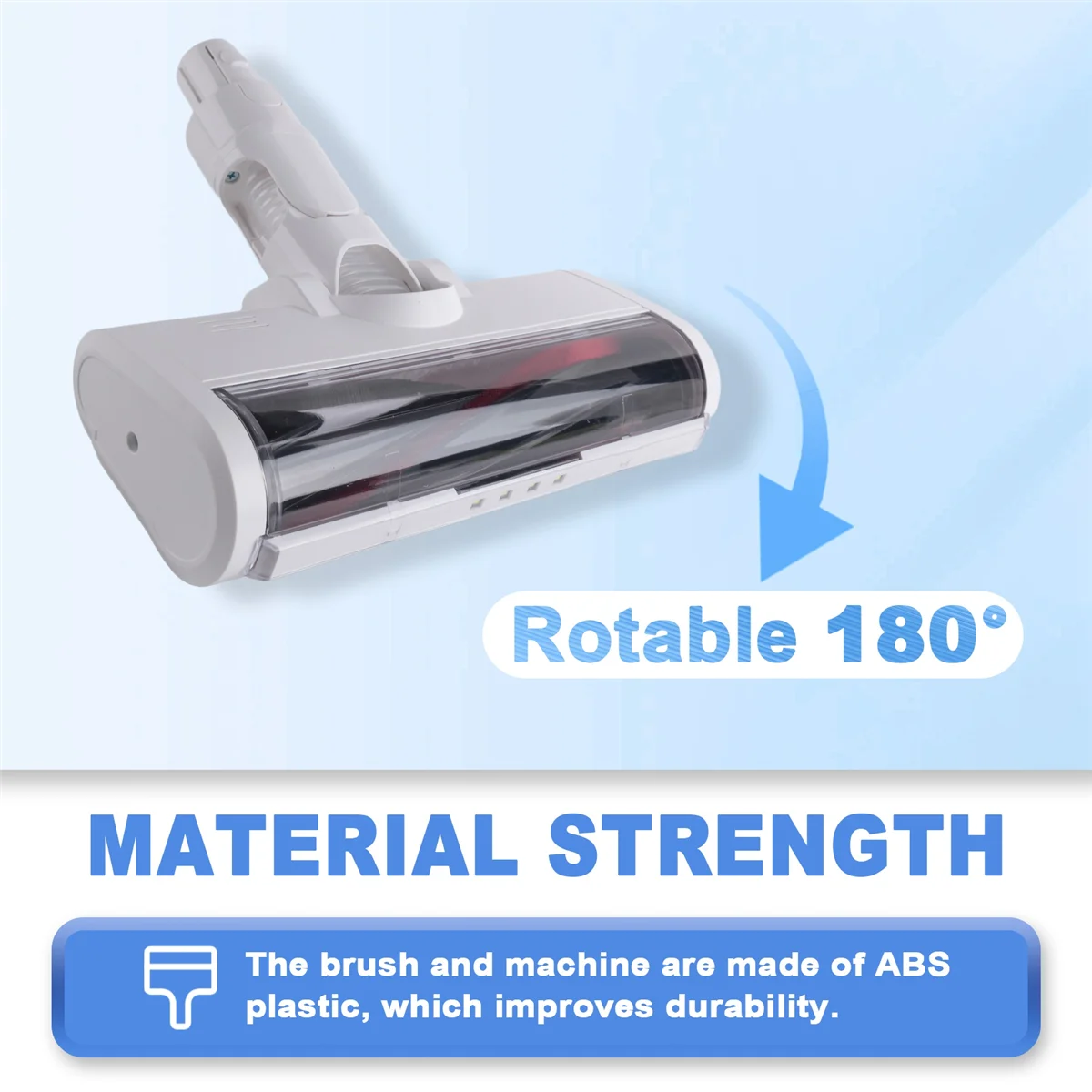 AD24 para Xiaomi K10/G10 Xiaomi 1C/Dreame V8/V9B/V9P/V11/G9 aspiradora eléctrica cabezal de cepillo de suelo cepillo de limpieza con luz LED