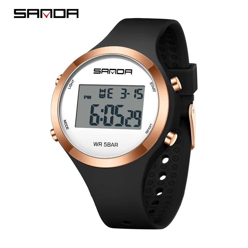 SANDA Meisjes Digitaal Horloge Vrouwen Sporthorloge Voor Vrouwen Wekker Horloge Dames Waterdichte Elektronische Horloges Kinderen Gift