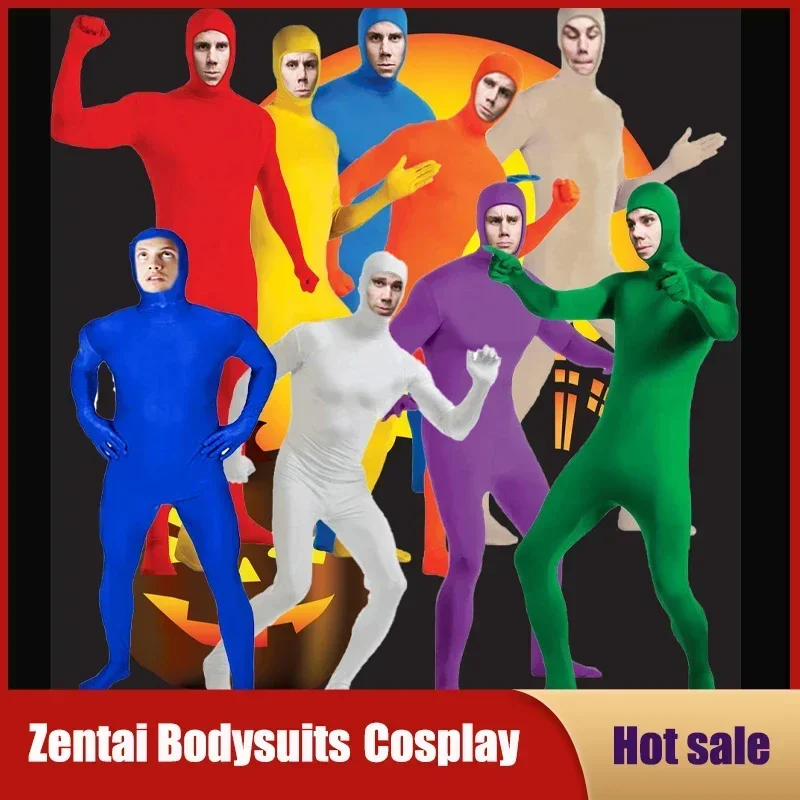 Bodysuit spandex de corpo inteiro spandex para homens e mulheres, novos trajes cosplay para crianças e adultos, zentai, segunda pele, novidade dançante, macacão