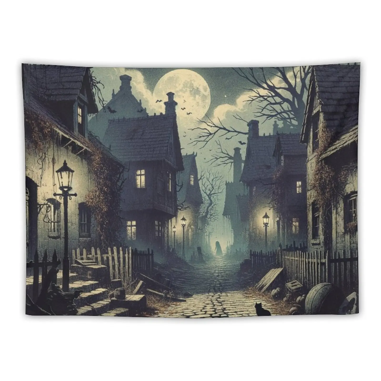 Abandoned Village Retro Art Tapestry Decorative Wall Bedroom Organization And Decoration Tapestry