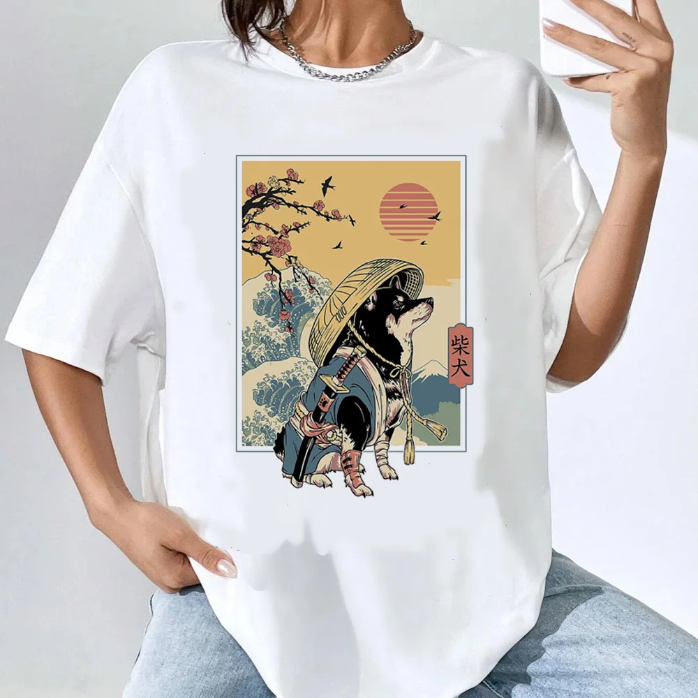 

Shiba Inu t-shirt female harajuku Graphic Vintage Grunge Gothic hip hop top tees 2000s Gothic Colorful Digital harajuku
