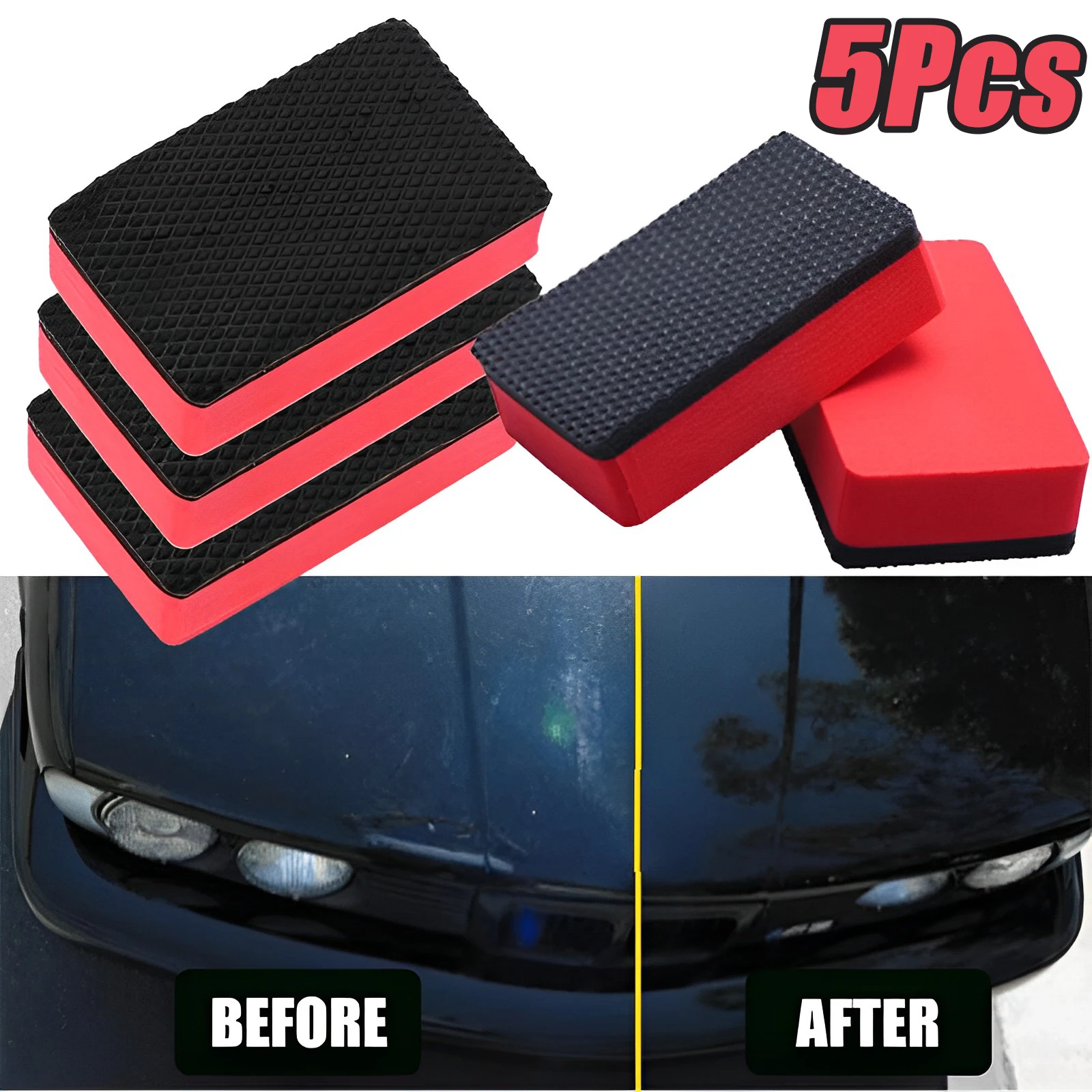 Car Magic Clay Bar Pad Decontamination Sponge Car Detailing Sponge Block Cleaning Smooth Eraser Wax Polish Pad Narzędzie do czyszczenia samochodu