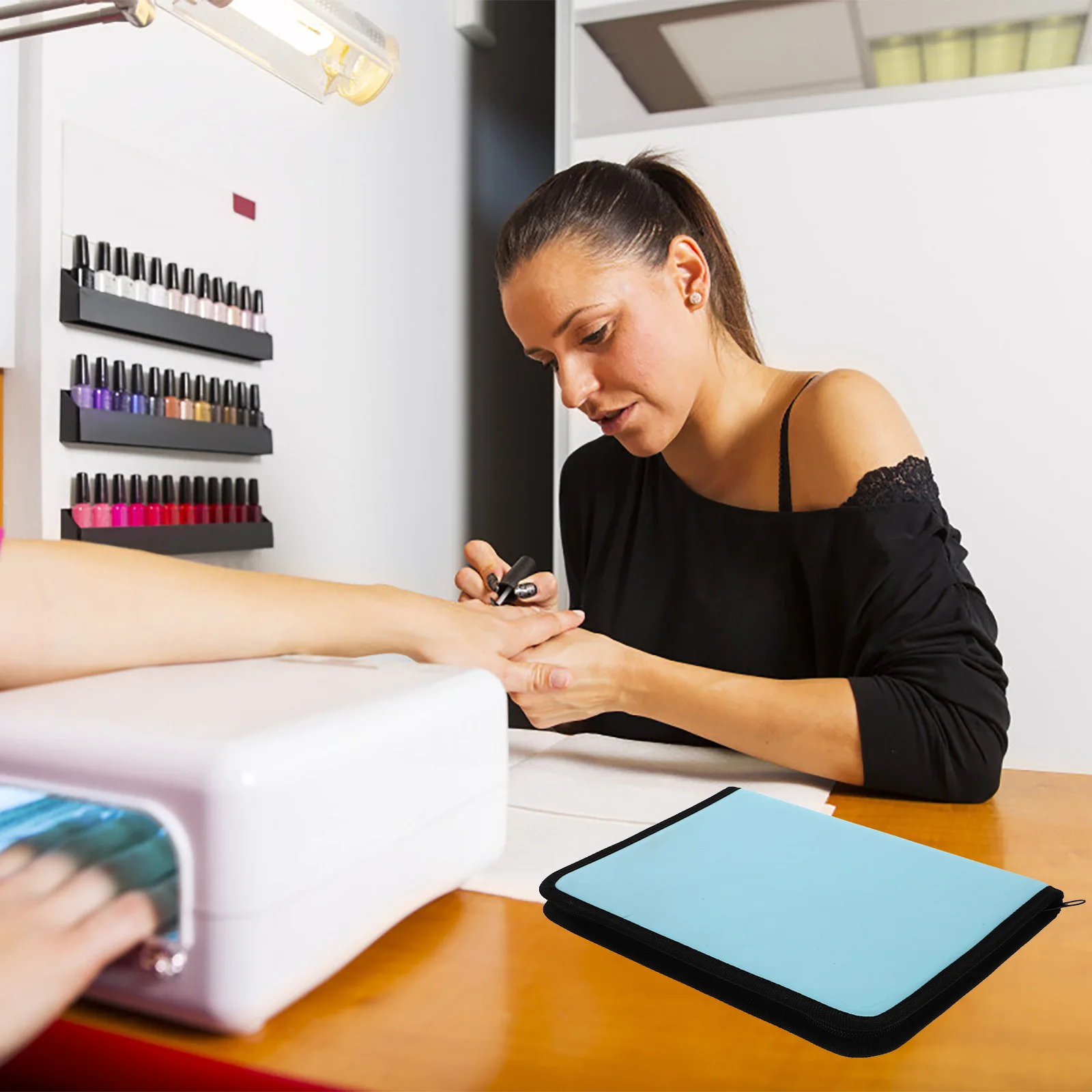 1 قطعة رأس مطحنة التشطيب حقيبة المدمجة مسمار لقمة ثقب صندوق لمنظمة العناية الشخصية بالأظافر هدية فكرة الأصدقاء الإناث