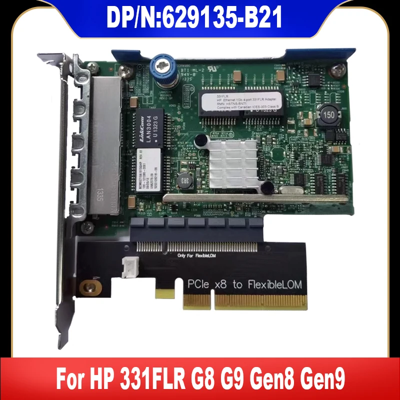 629135-B21 634025-001 789897-001 684208-B21 New Original For HP 331FLR G8 G9 Gen8 Gen9 4-Port Ethernet 1Gb Network Card Adapter