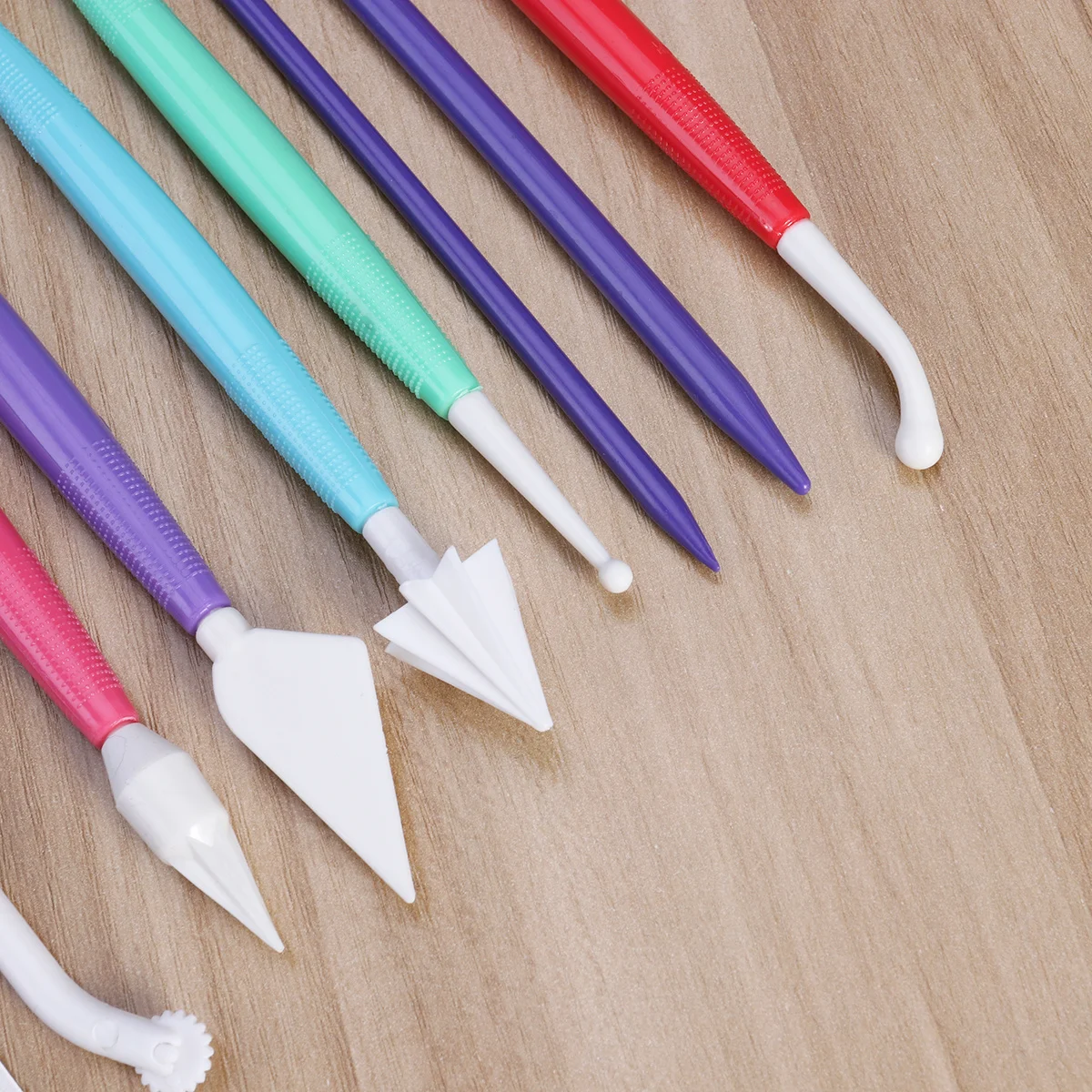 مجموعة أدوات الطين البلاستيكية المكونة من 10 قطع تتضمن مكشطة مدببة مزدوجة الأطراف ومقبض سهل ومتين لنمذجة طين الفخار السيراميكي #5