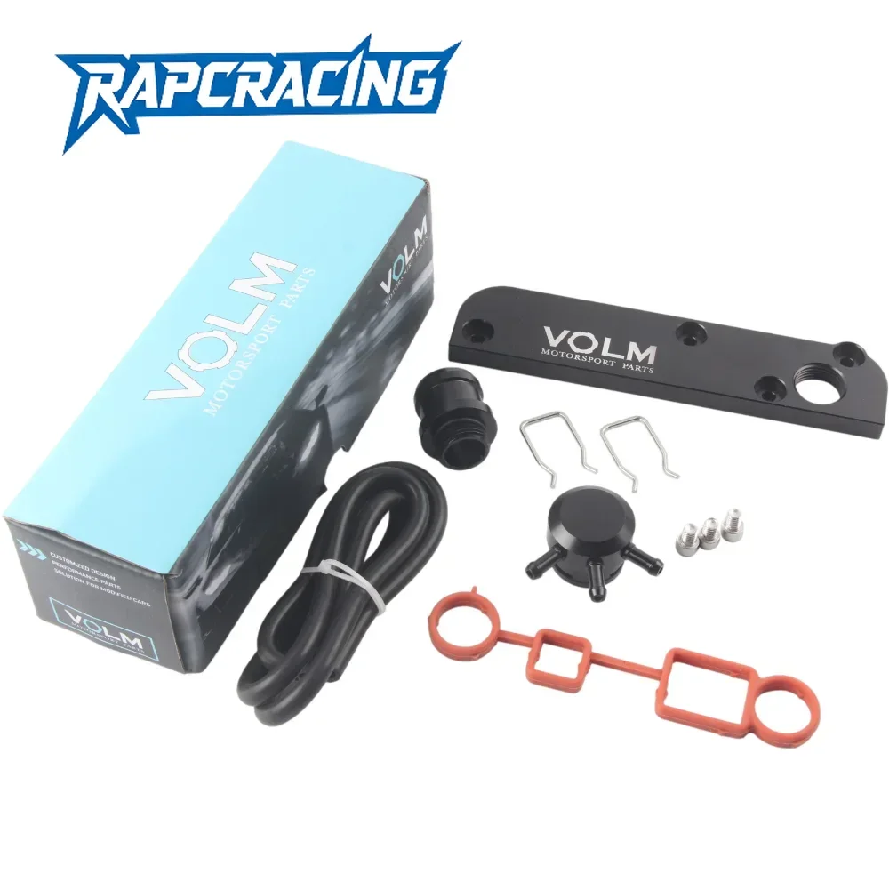 PCV Adapter Set for Audi VW 2.0 TFSI EA113 ENGINE Torque Solution Billet PCV Adapter w / Boost Kit Cover With VOLM Logo