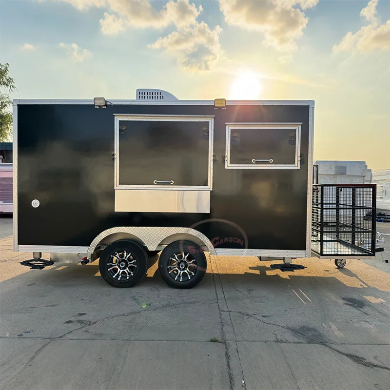 

Mobile Food Trucks For Sale Caterer Truck For Coffee Ice Cream Hotdogs Chips & BBQ Concession Trailer Food Trailer