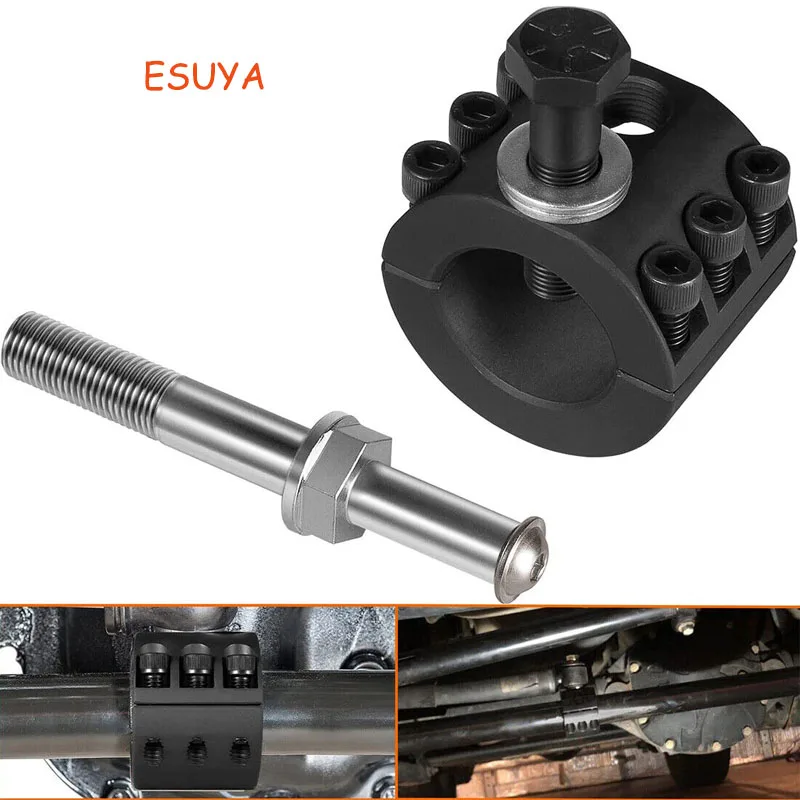 

ESUYA (1-1/2" OD Tube) Steering Stabilizer Tie Rod Clamp with Steering Stabilizer Relocation Bolt for Jeep Wrangler JK JL JT