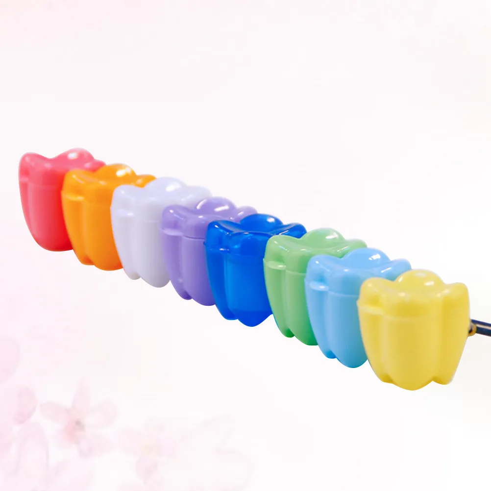 

7pcs Baby Box Tooth Shape Plastic Storage Container For Kids Children Teeth Box Keepsake Gift Durable Design Collect Baby Teeth