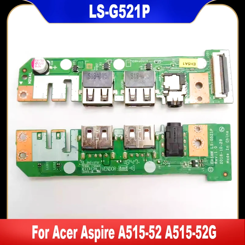 

LS-G521P Original For Acer Aspire A515-52 A515-52G Laptop USB Audio IO Board EH5AW NBX0002DT00 High Quality