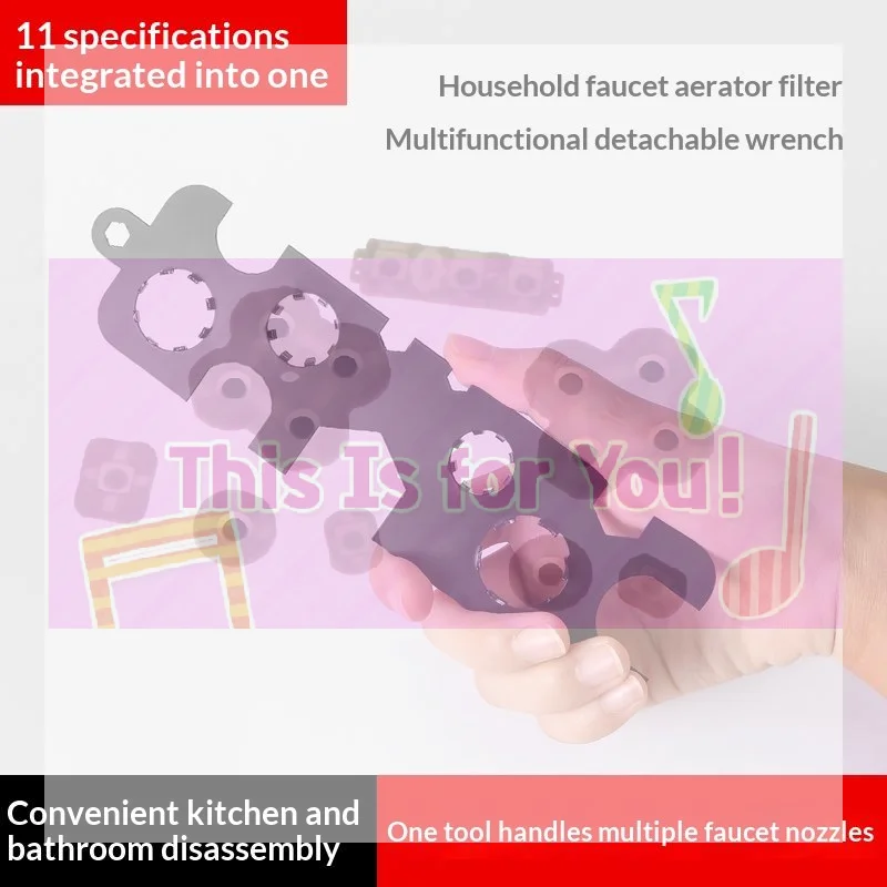 【MA】1Pcs Carbon Steel Wrench Faucet Aerator Key Removal Tool For Kitchen Sink And Bathroom Threaded Aerator Removal Key Wrench