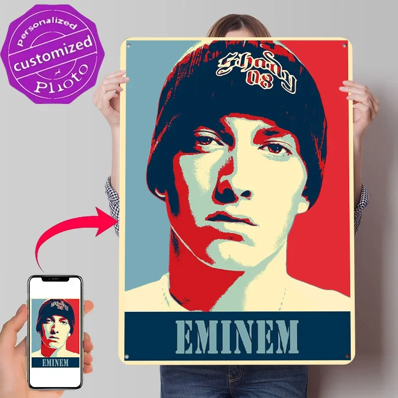 Eminem Hope Poster Retro 3D Printed Metal Signs Customized Wall Hanging Gift for Luxury Decoration Home Decorations Custom Plate