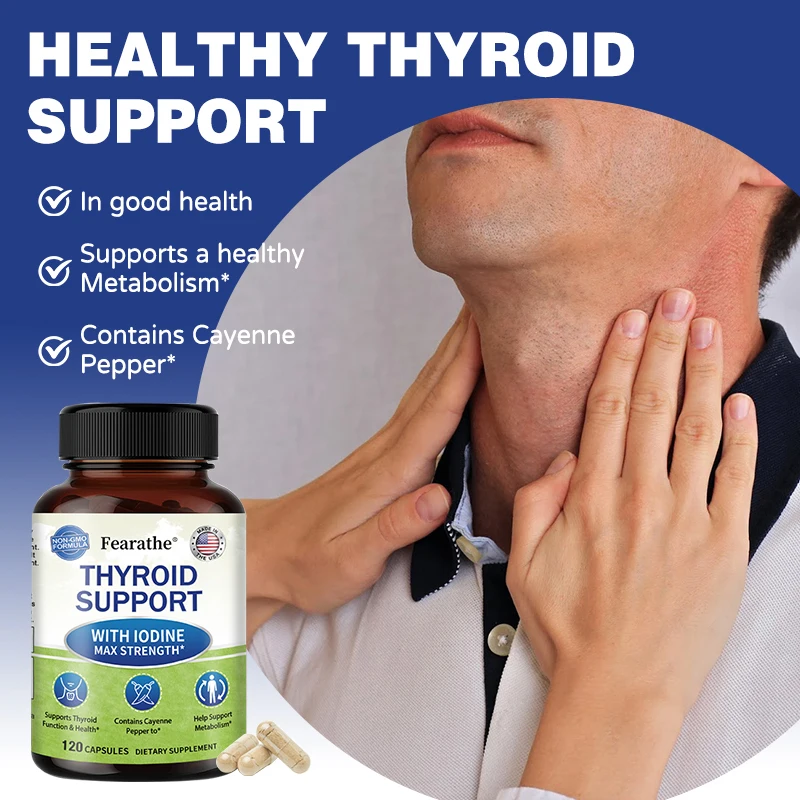 Thyroid Health - Natural Iodine and Magnesium Supplement Helps Balance The Body\'s Metabolic Function Improve Energy and Focus