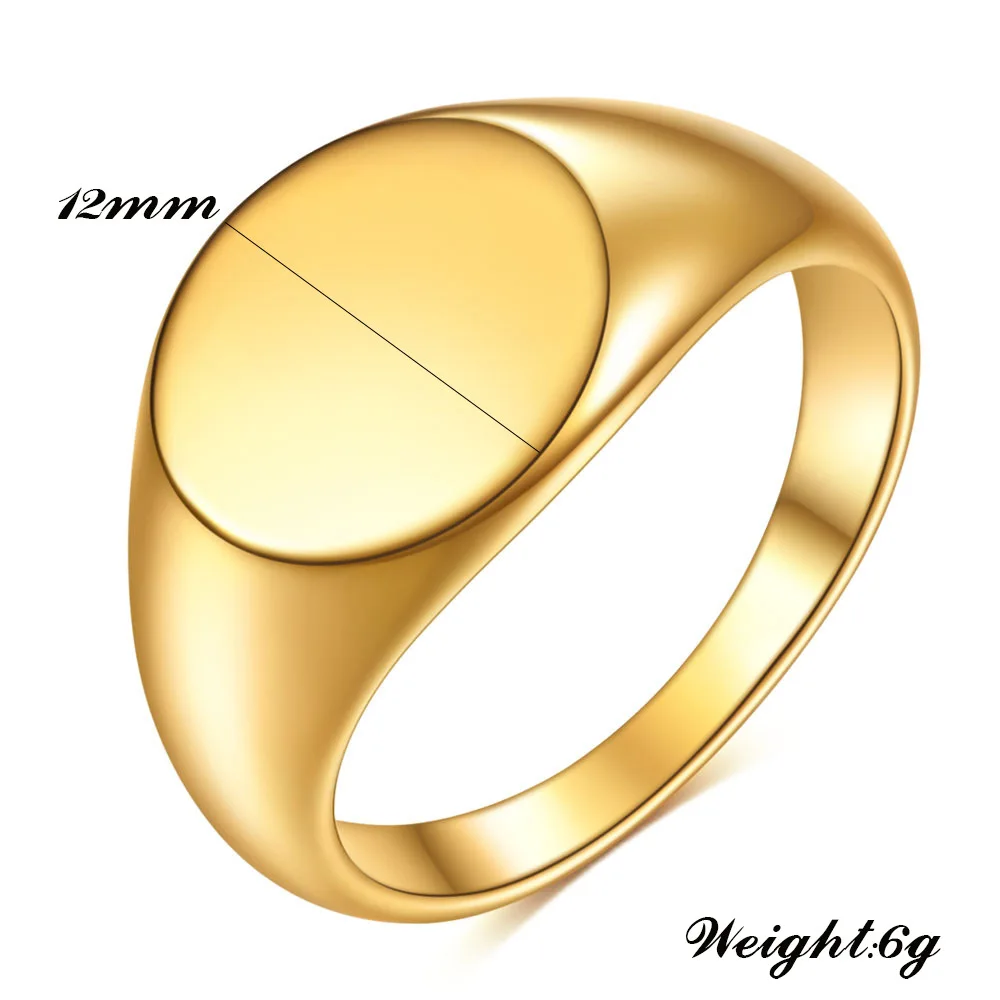 

12mm Round Engraved Rings Custom Engravable Couple's Names Photo Pictures Rings for engraving