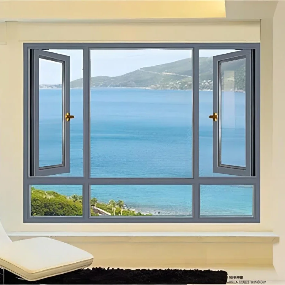 Sixinalu Casement Window Building Material Double Glazed Clear Windows Aluminum Profile Home Decor Customize Modern Design