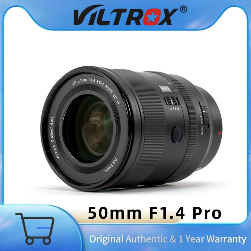 

Объектив Viltrox 50mm F1.4 Pro Black Full Frame с автофокусом для Sony FE a7iv a7cii a7rv a1ii a6600 a6700 zve1 Nikon Z