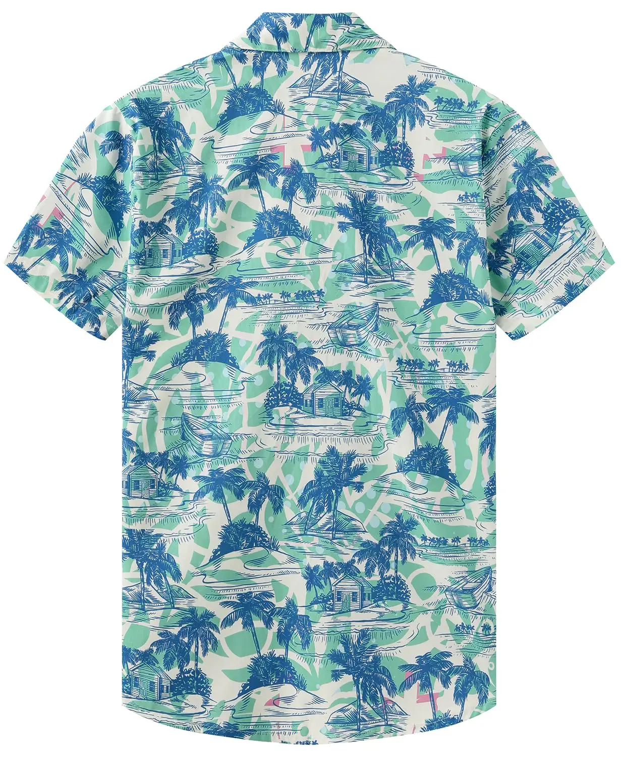 เสื้อเชิ้ตผู้ชายสไตล์ฮาวาย KYKU ลำลอง: เสื้อเชิ้ตแขนสั้นติดกระดุมสำหรับผู้ชายลายทรอปิคอล เหมาะสำหรับวันพักผ่อนที่ชายหาด มีกระเป๋า