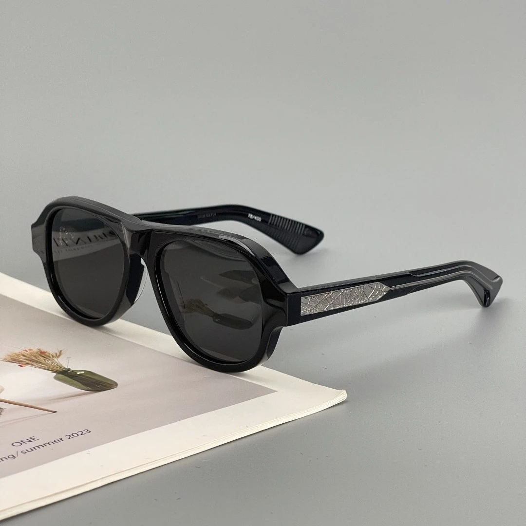 Retro Aviator Style Sunglasses Acetate Frame Sun Glasses UV400 Protection Vintage Driving Eyewear for Men Women with Case