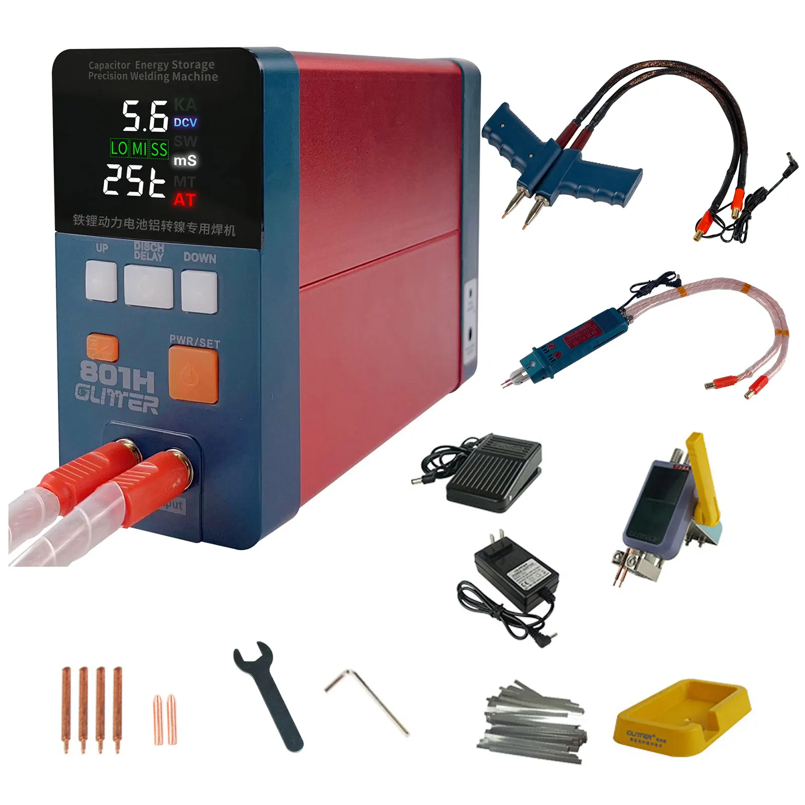 

High Precision 801H 21KW High Power Spot Welder Aluminum to Nickel Welding for Lithium Iron Power Battery W/ 75B+73B Welding Pen