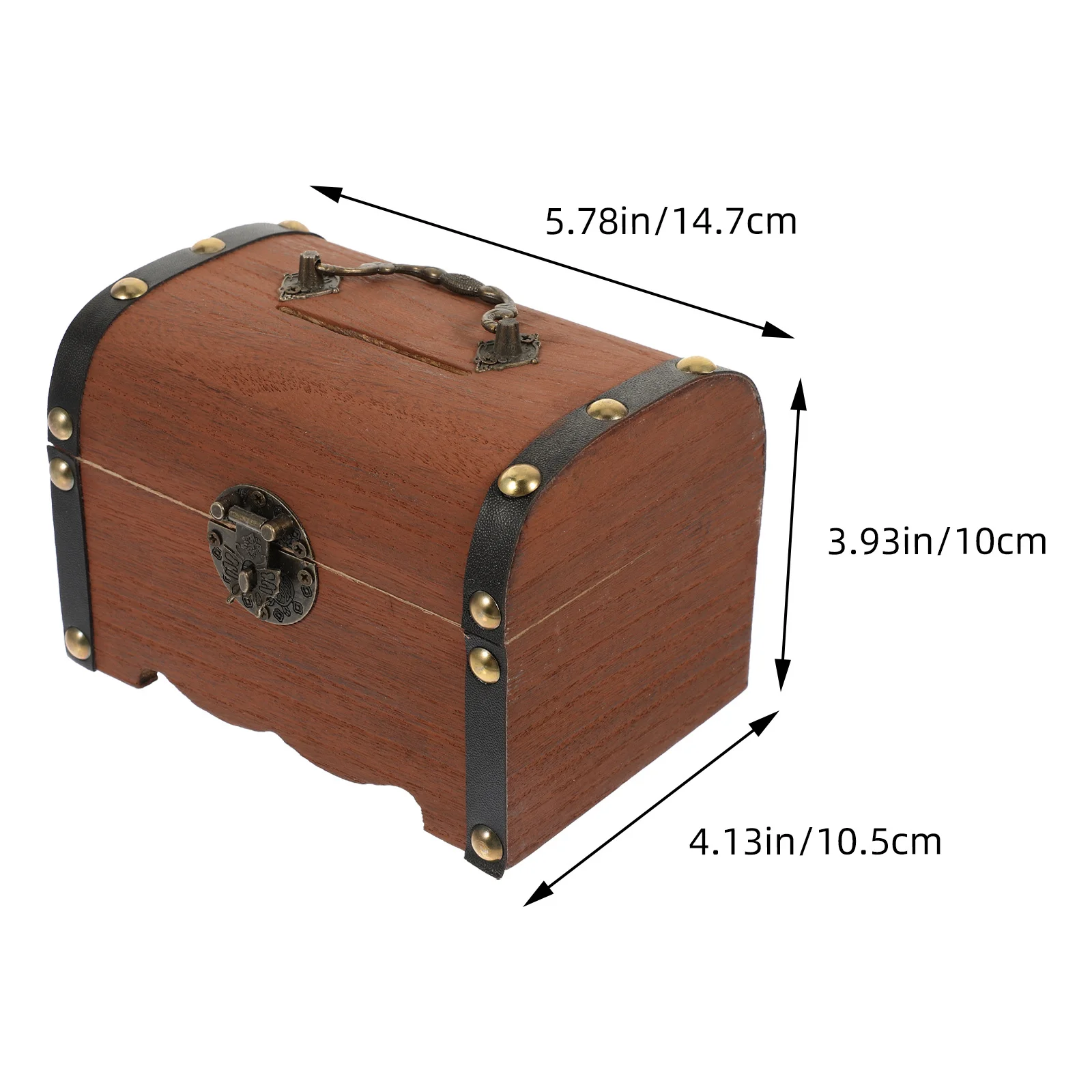 Wooden Kids Coin Bank Piggy Bank Fine Texture Money Jar Savings Box Decorative Home Storage Box Retro Wooden Money Jar