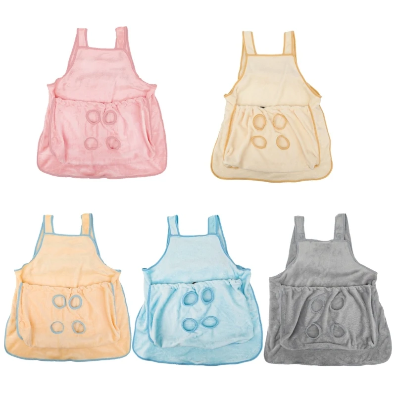 Cats Holding Carriers Velvets Aprons Slings Accompany Carriers Bag Indoor Use Smock Aprons with Pocket