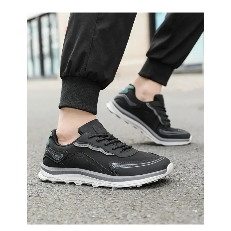 

Men's Breathable Low-Top Casual Sports Shoes Thick Bottom Running Travel Flat Shoes Outdoor Comfortable round Toe EVA Insole