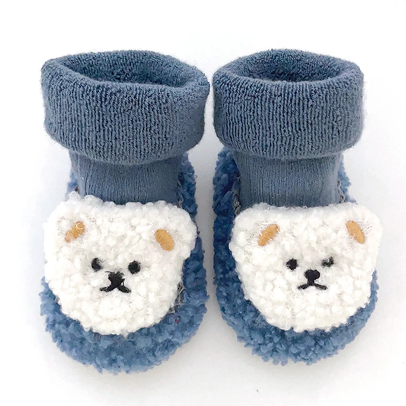 0-18Months Newborn Baby Bear Cotton Booties Winter Non-Slip Sole Toddler Boys Girls First Walkers Infant Warm Fleece Snow Boots