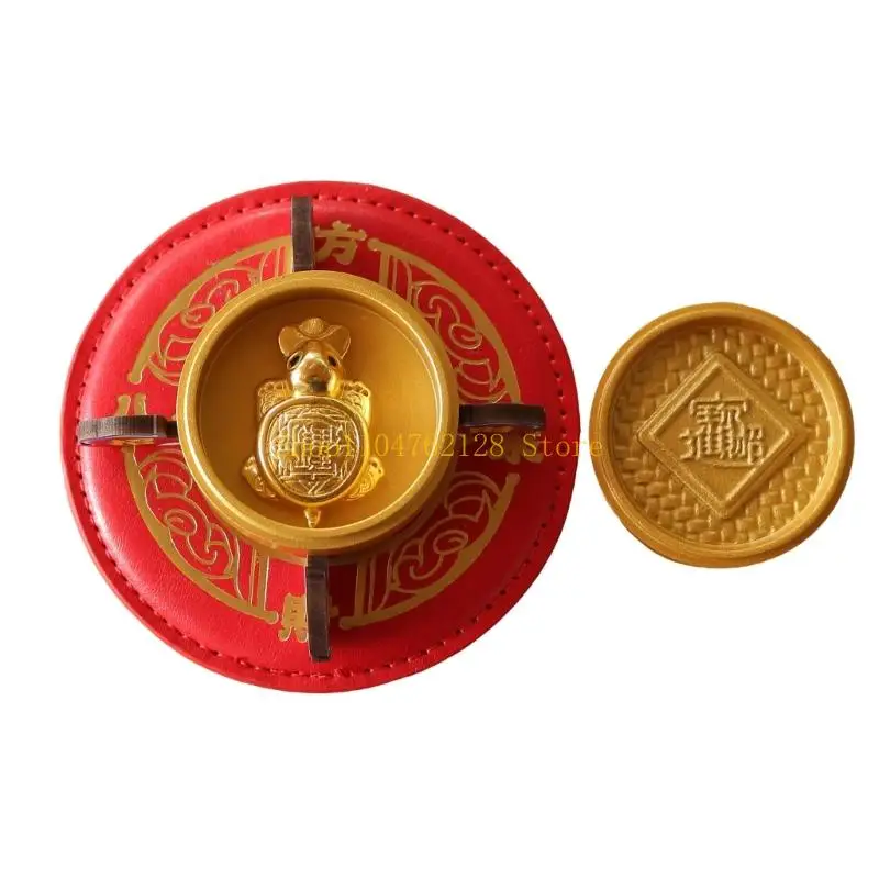 Golden Home Figure with Round Lid Form for Shelf, Entry, and Study Use best sale