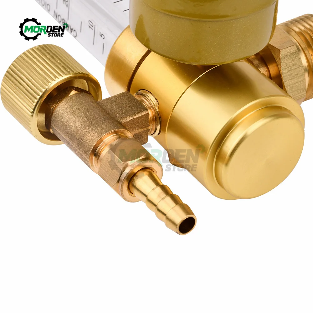 Brass Argon Pressure Reducer Gas Flowmeter Air Welder Pressure Regulator Tig Flow Meter G5/8 Male Thread CGA580 Connector