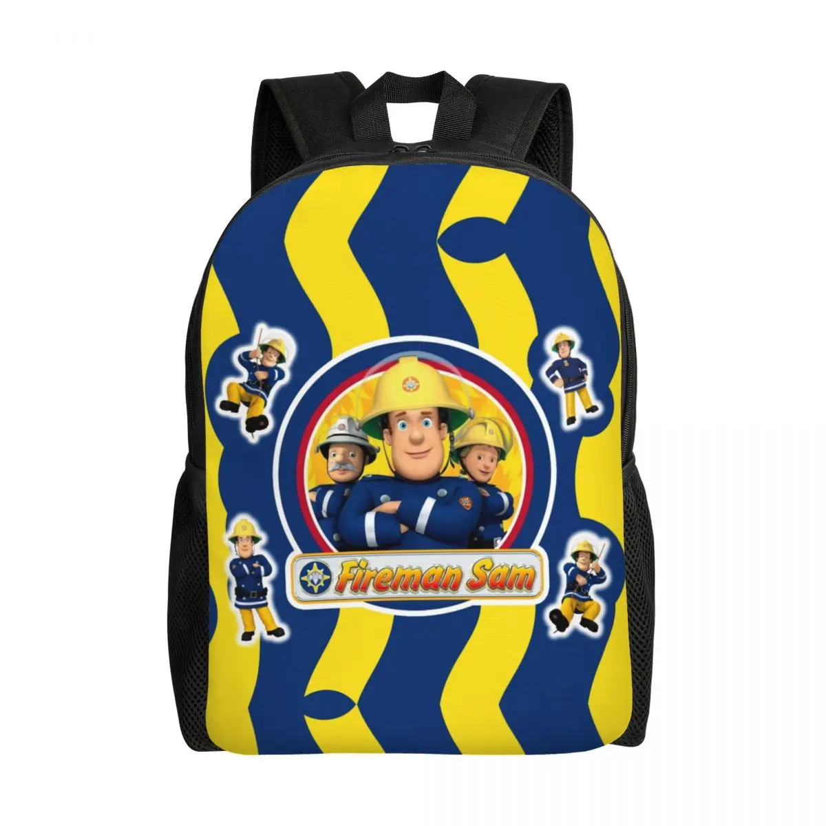 

Cartoon Firefighter TV Show Fireman Sam Backpacks Boys Girls School College Travel Bags Men Women Bookbag Fits 15 Inch Laptop