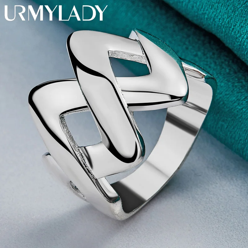 URMYLADY 925 فضة استرليني حرف 7-10 # خاتم للنساء حفل زفاف موضة مجوهرات ساحرة #6