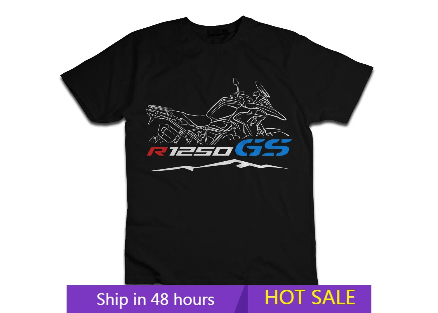 

Motorcycle T-shirts B./M.WS R1250GS fans Biker Tee Graphic Summer Short Sleeves Oversized Breathable 100% Cotton Cool Tee