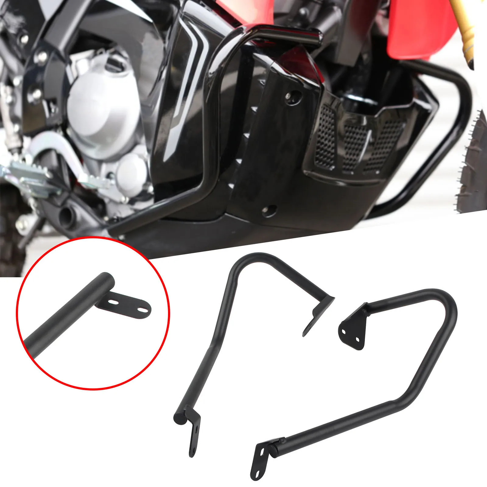 Bumper Engine Protection Guard Crash Bar Black For Honda Crf250 Crf250L 17-21