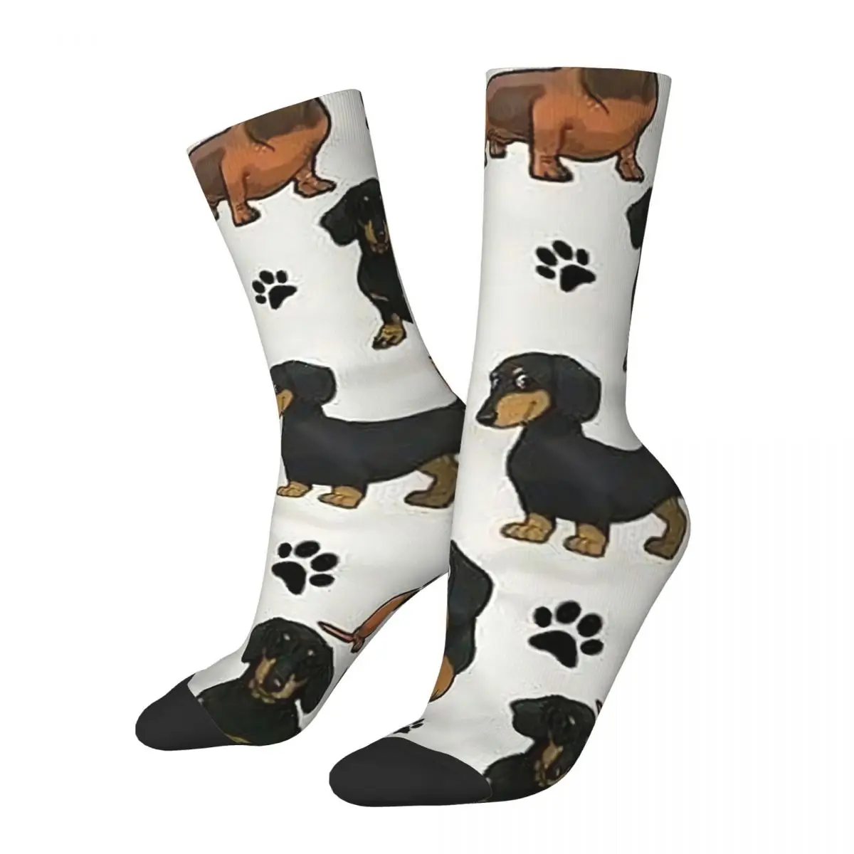 Footprint Puppy Dachshund Kawaii Socks Shopping Cartoon Pattern Socks