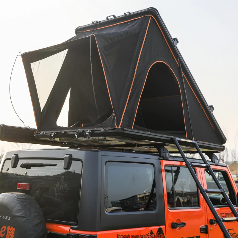 

New Arrival 4 Season Car Roof Rack Mounted Camping Tent Hard Shell Aluminum 2 Persons Use SUV MPV Rooftop Tent