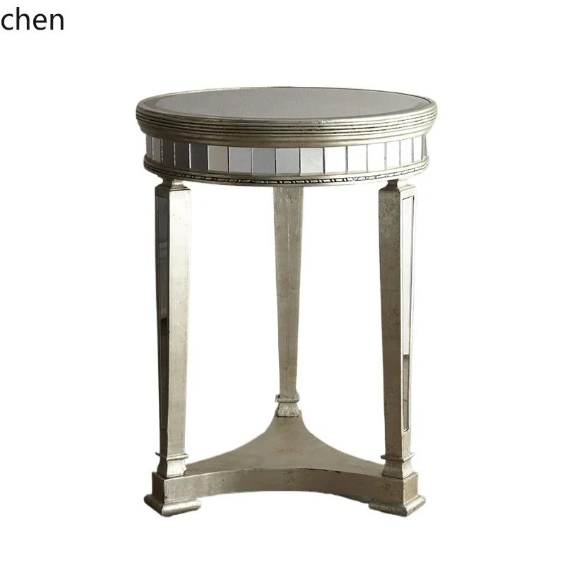 YFY  mirror furniture, living room, sofa side, glass small side table, phone number, small round table