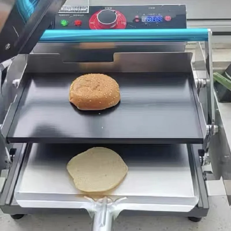 التجارية التلقائي بالكامل آلة تسخين جنين الخبز محمصة همبرغر ساخنة الدجاج المقلي متجر معدات طعام الشارع