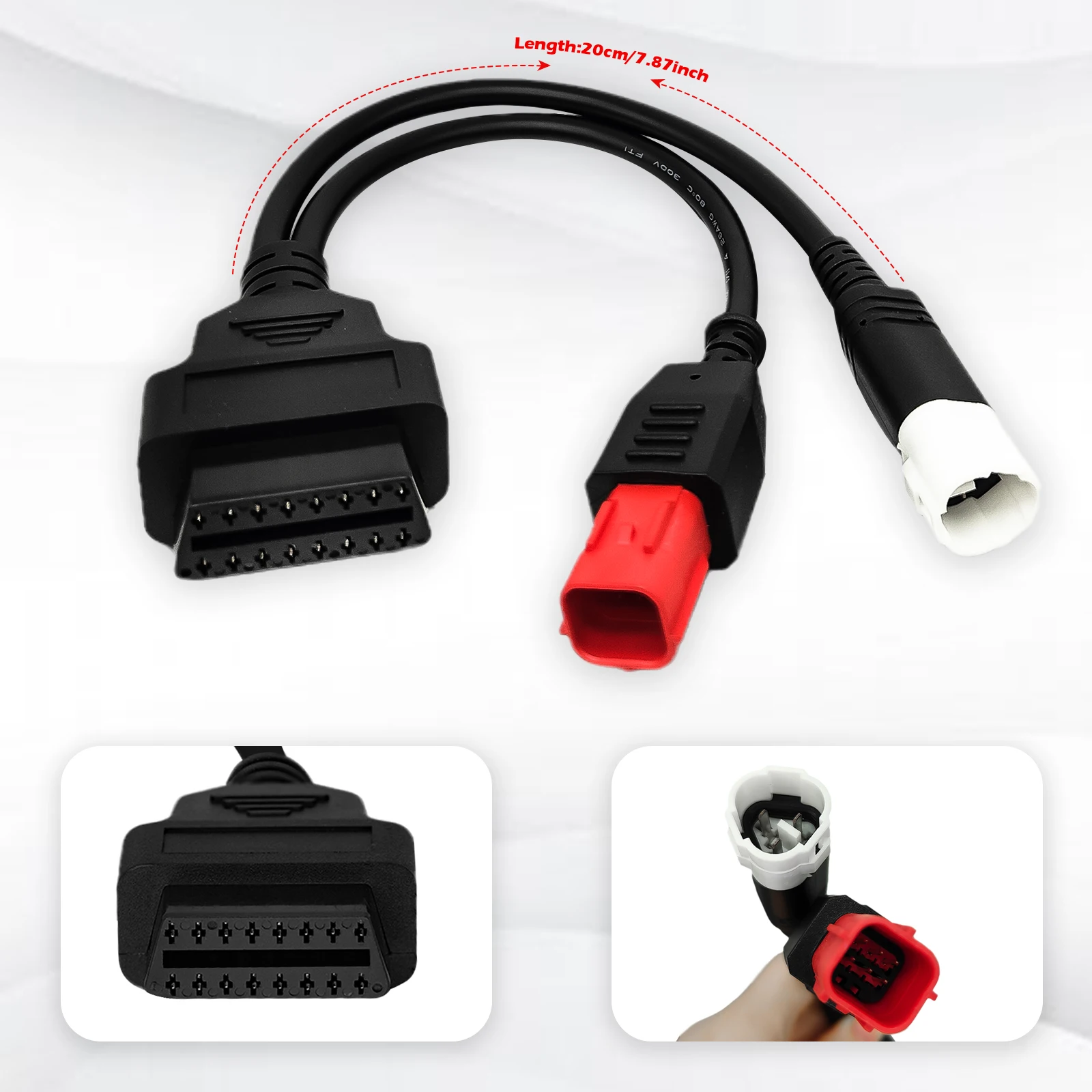 Motorrad-OBD-Adapter für Yamaha 3-Pin 4-Pin für Honda 6-Pin 3-in-1 Motor-Diagnose-Stecker Motorrad-OBD2-Diagnosekabel – Detail 8