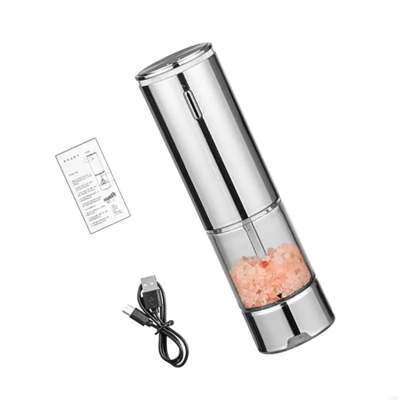ABS Electric Pepper Mill Grinder Single Hand Operate Culinaries Grinding System Q5WC