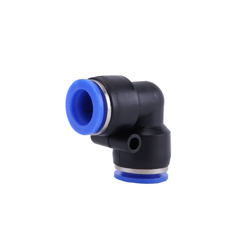 1Pcs Pneumatic Fittings PV series 4 6 8 10 12MM OD L Type Flow Speed Tube Plastic Quick Air Connectors