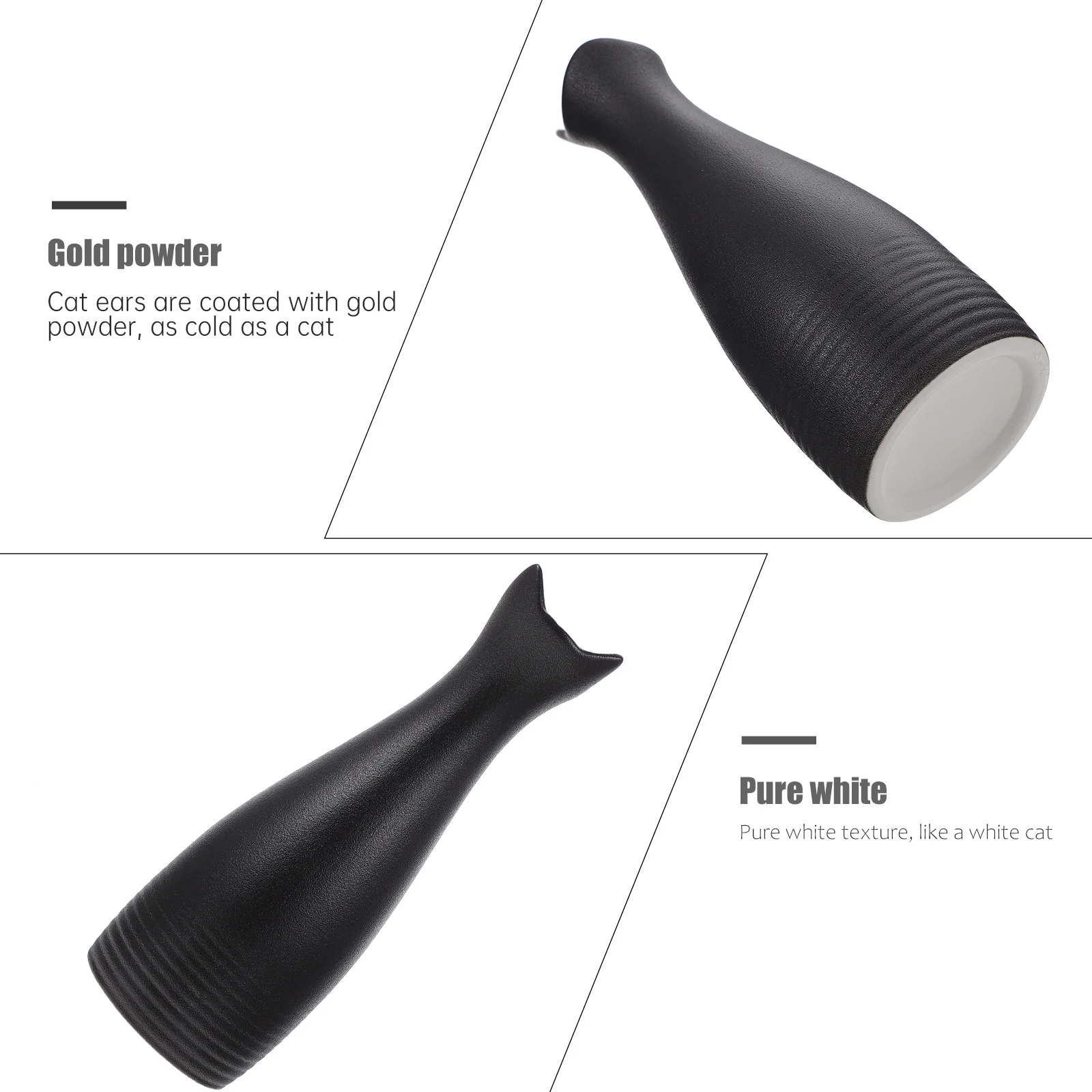 

1Pcs Cat Ear Design Ceramic Flower Vase Creative Home Furnishing Planter for Living Room Bedroom Balcony Plants Container Decor