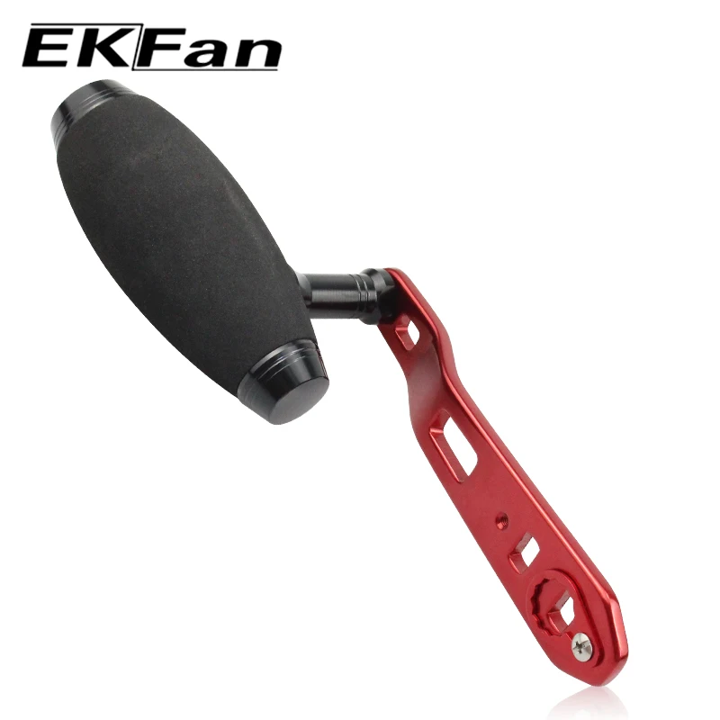 EKFan New Design 8*5MM Hole T-shaped Double Holes Fishing Handle EVA Knob + Metal Handle For Baitcasting Fishing Reel