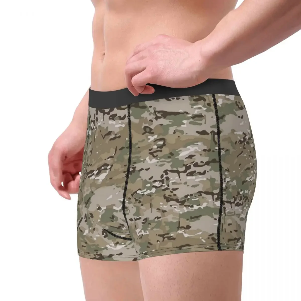 Funny Boxer Shorts Panties Men's Multicam Underwear Camouflage  Soft Underpants for Male Plus Size