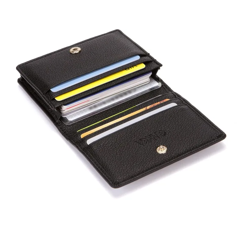 

New Fashion ID Credit Card Holder Men Business Lychee Pattern PU leather Card Holders Organizer Wallet Purse Bags