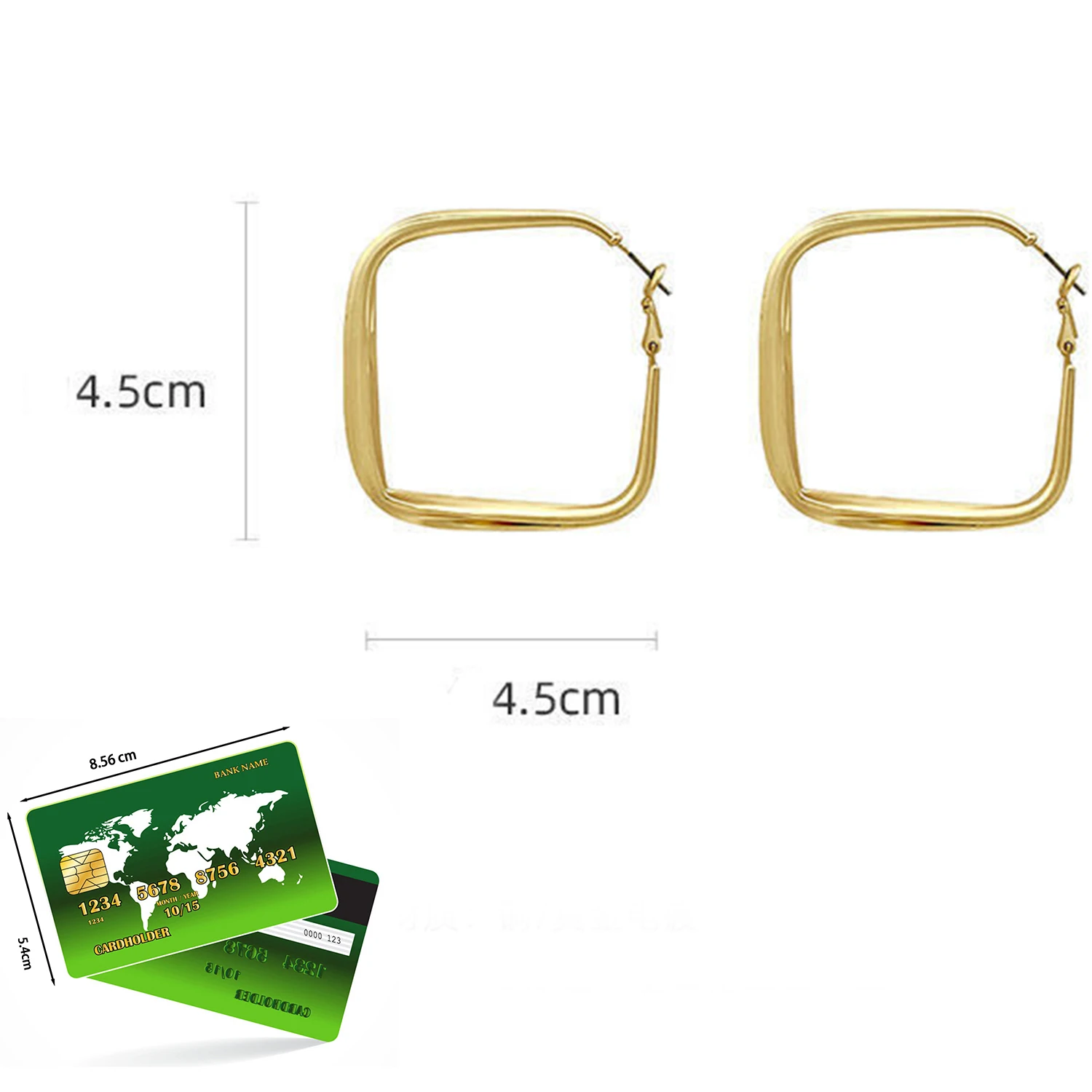 Geometric Metal Earrings For Women Jewelry Gift Irregular Circle Square Earrings Femme Gold Color Fashion Korean Women's Earring